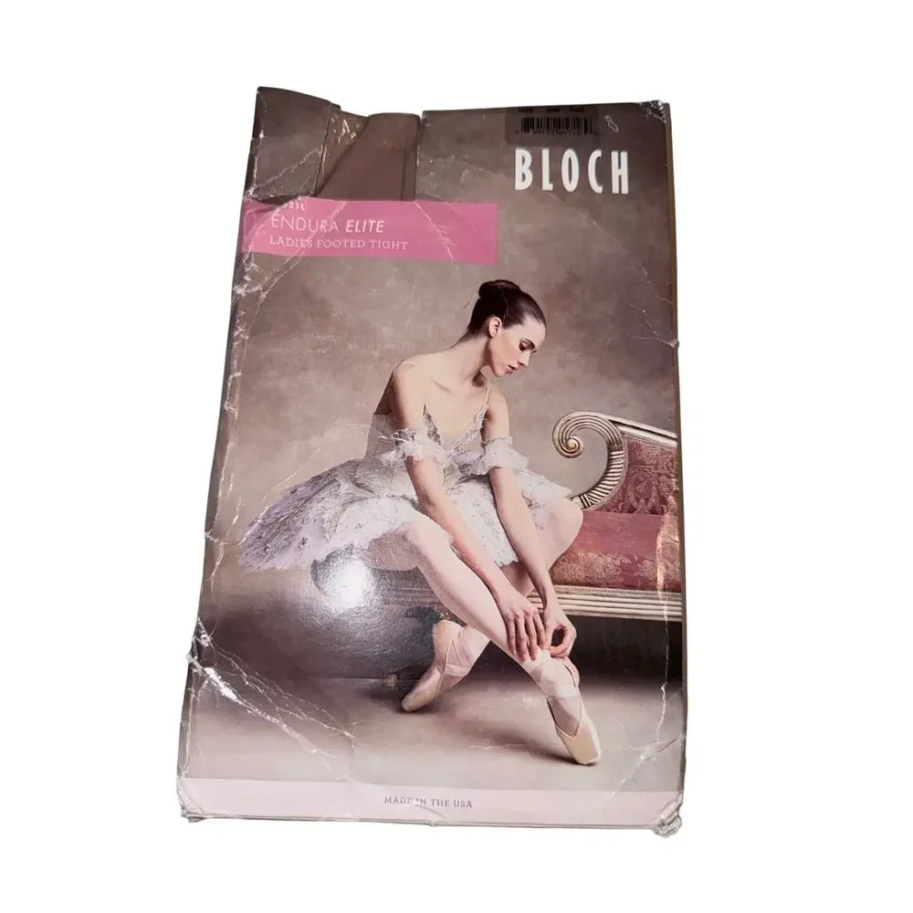 NWT Bloch endura elite ladies footed tight ballet ballerina tan small medium